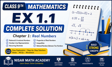 Ex 1.1 Class 9th Maths complete solution – Chapter 1 Real Numbers