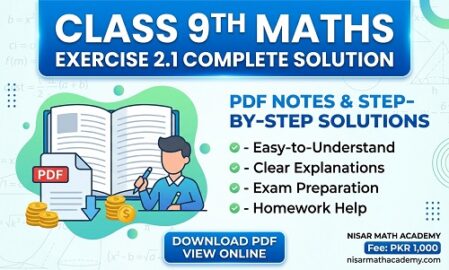 Ex 2.1 Class 9th Maths complete solution PDF notes