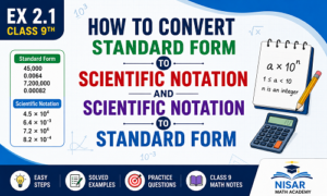Ex 2.1 class 9th scientific notation and standard form
